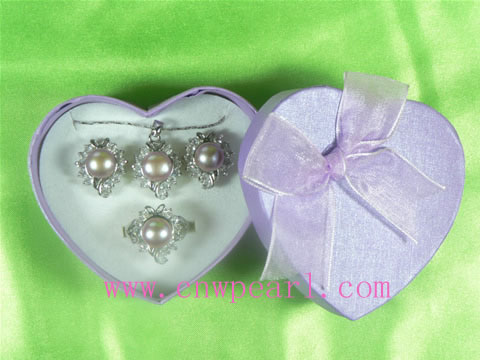 9-9.5mm bread freshwater pearl jewelry set